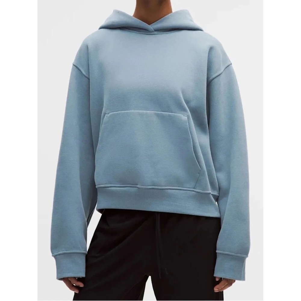 381-Lululemon-Women's Steady State Hoodie-Steel Blue